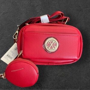 CHRISTIAN LACROIX EVE PEBBLE CAMERA BAG W/DETACHABLE MINO COIN PURSE